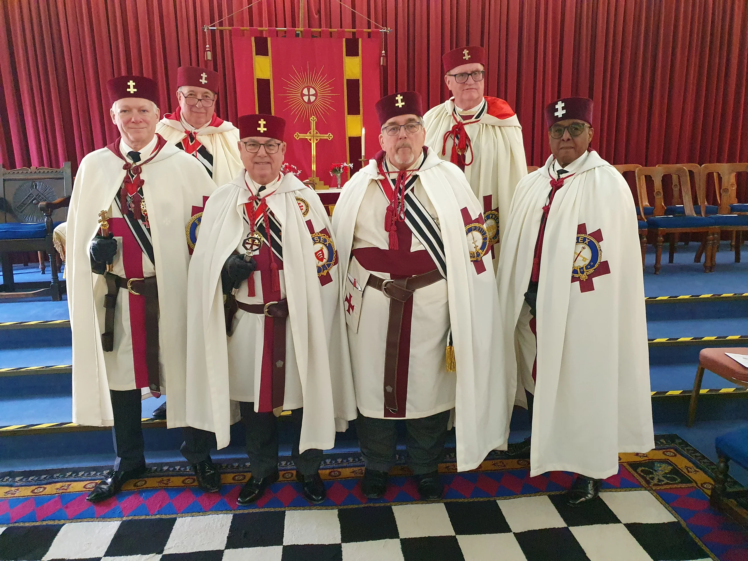 The visiting Knights from Essex at the Derbyshire Provincial meeting