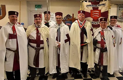 Ambresbury Preceptory - newly installed Knight